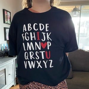 ABC Valentine’s Day shirt size unisex Large